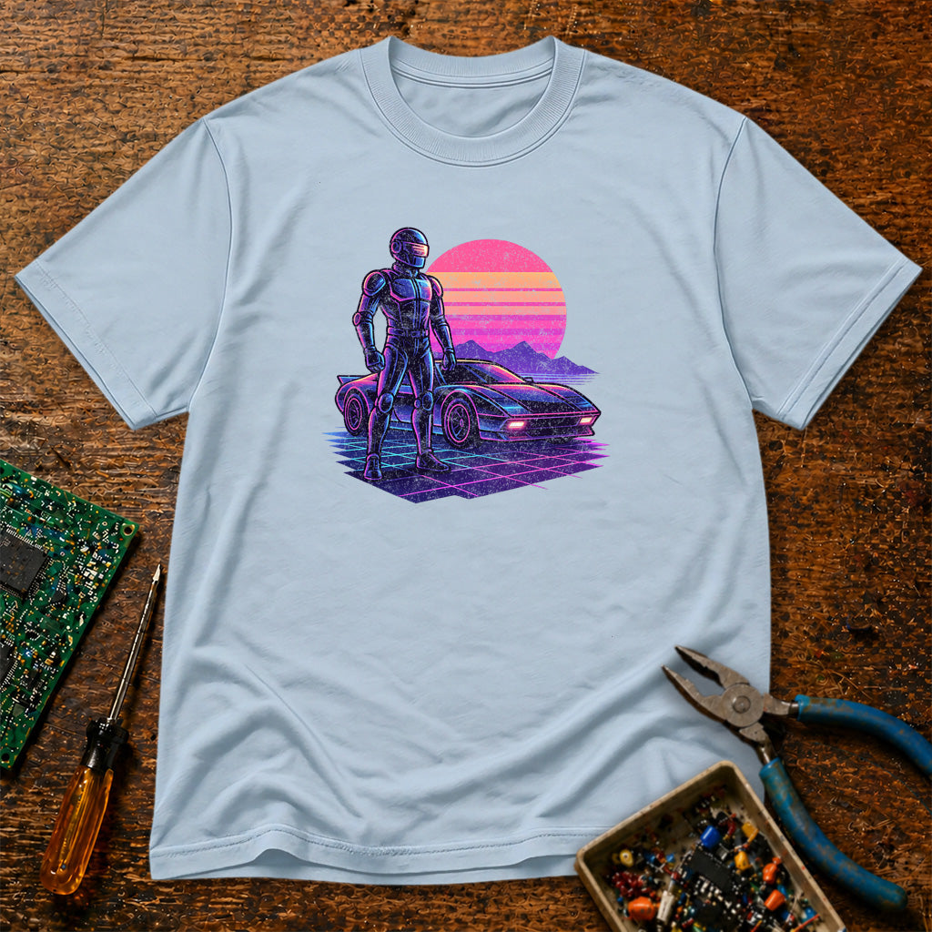 Robo-Car Synthwave Retro Tech T-Shirt