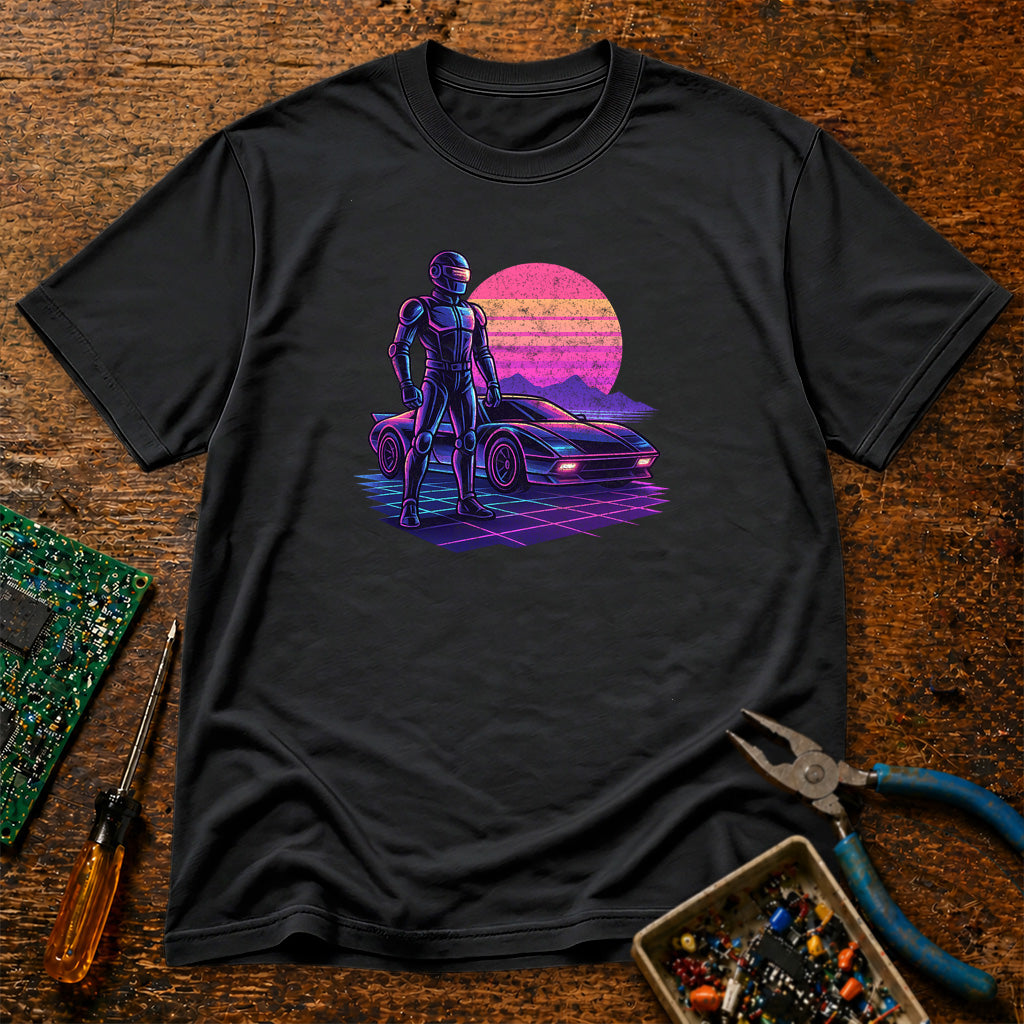 Robo-Car Synthwave Retro Tech T-Shirt