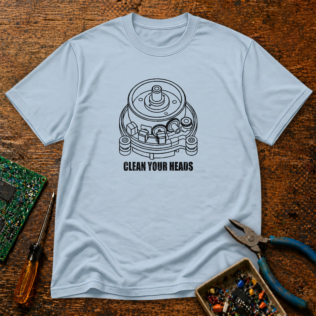 Clean Your Heads Retro Tech T-Shirt
