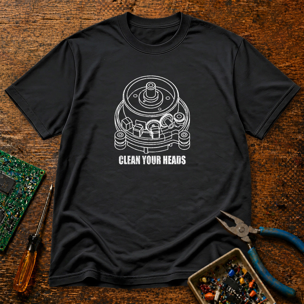 Clean Your Heads Retro Tech T-Shirt
