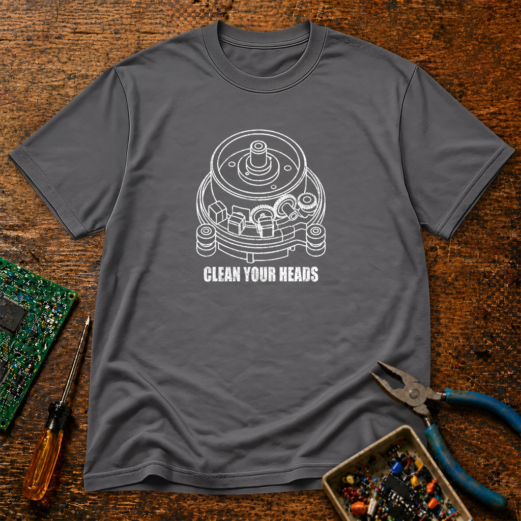 Clean Your Heads Retro Tech T-Shirt