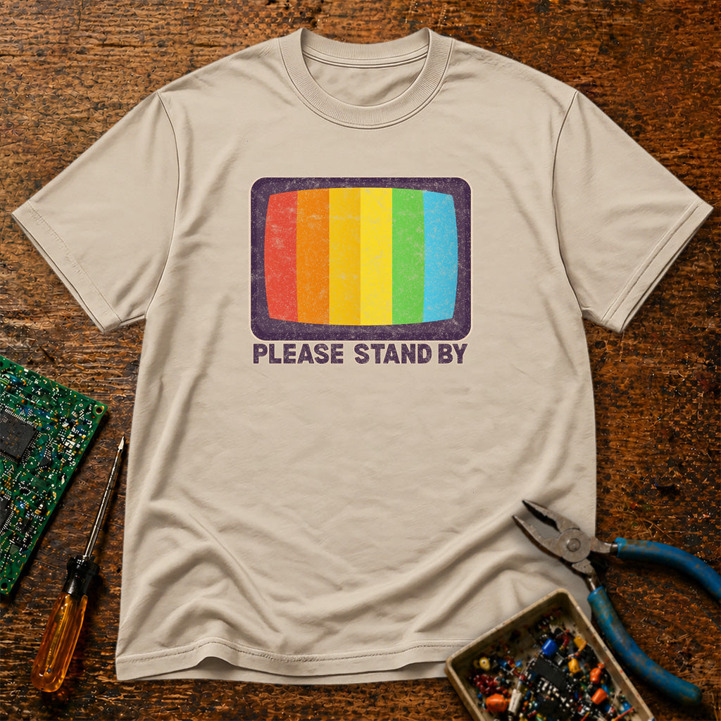 TV Bars Please Stand By Retro Tech T-Shirt