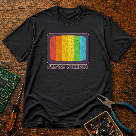 TV Bars Please Stand By Retro Tech T-Shirt