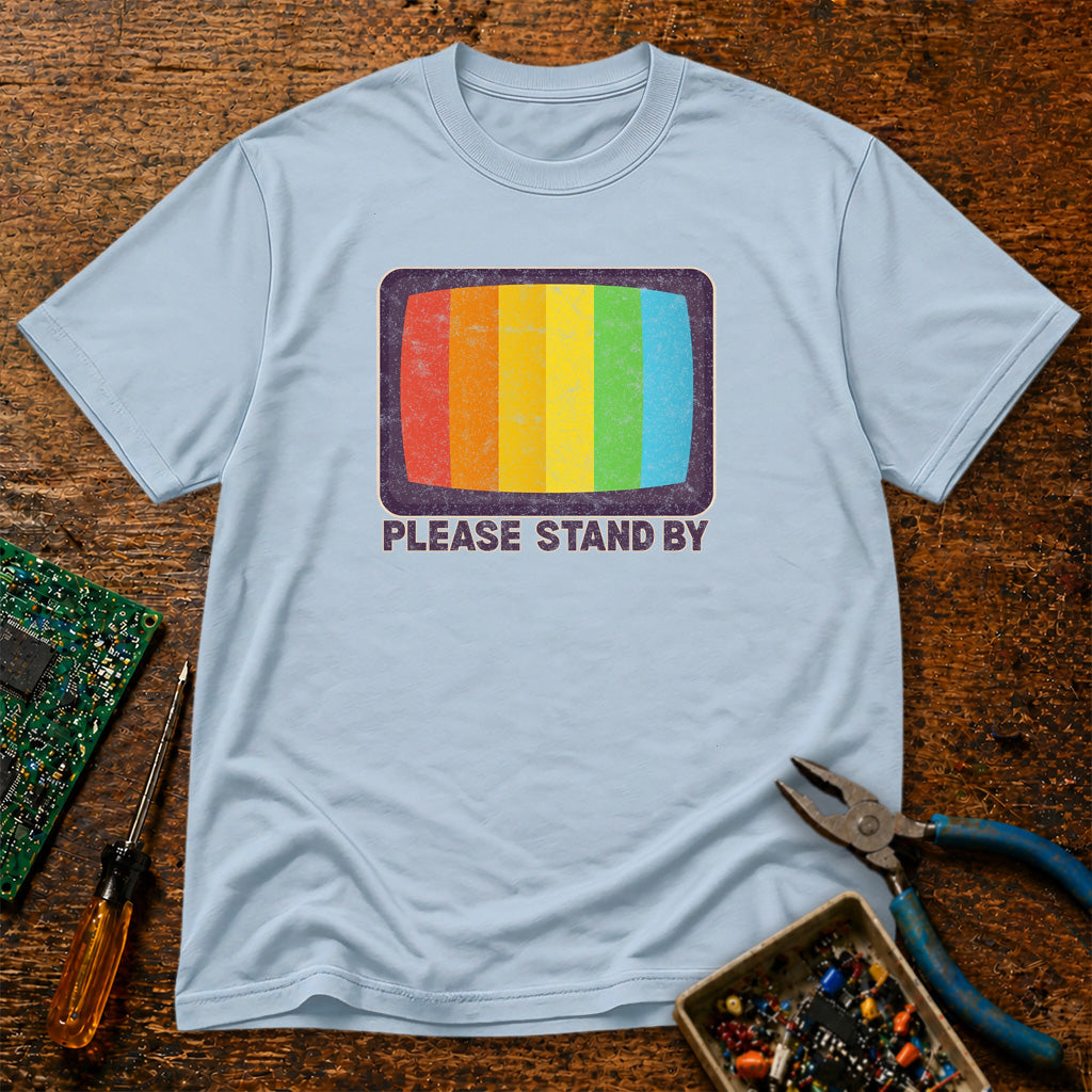 TV Bars Please Stand By Retro Tech T-Shirt