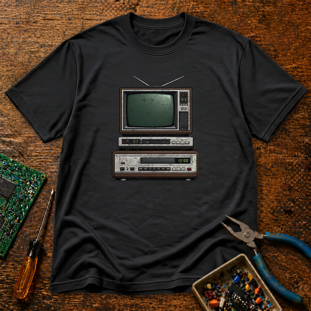 TV Stack Retro Tech T-Shirt