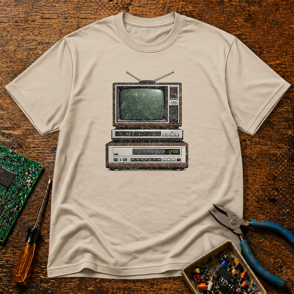 TV Stack Retro Tech T-Shirt