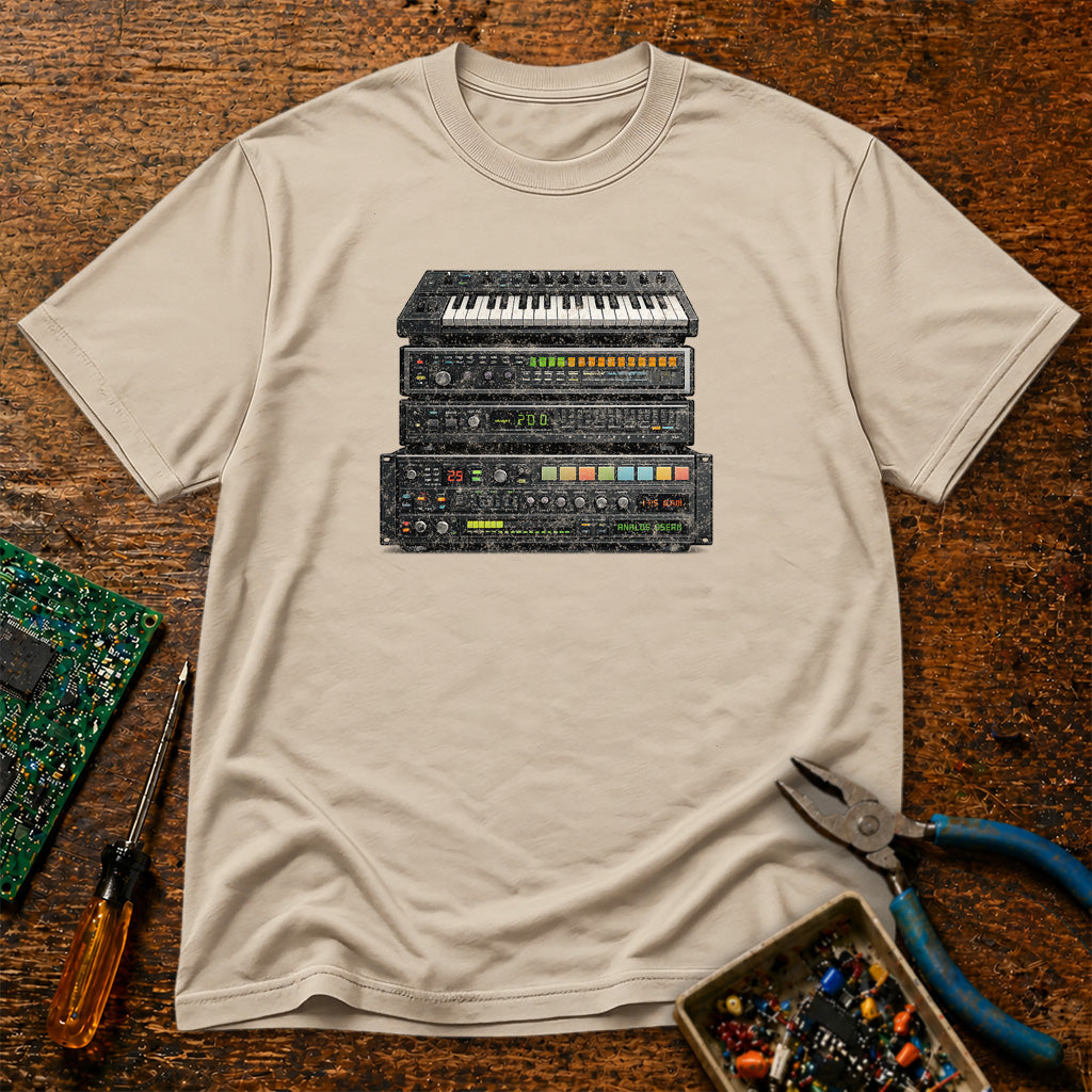Synth Stack Retro Tech T-Shirt