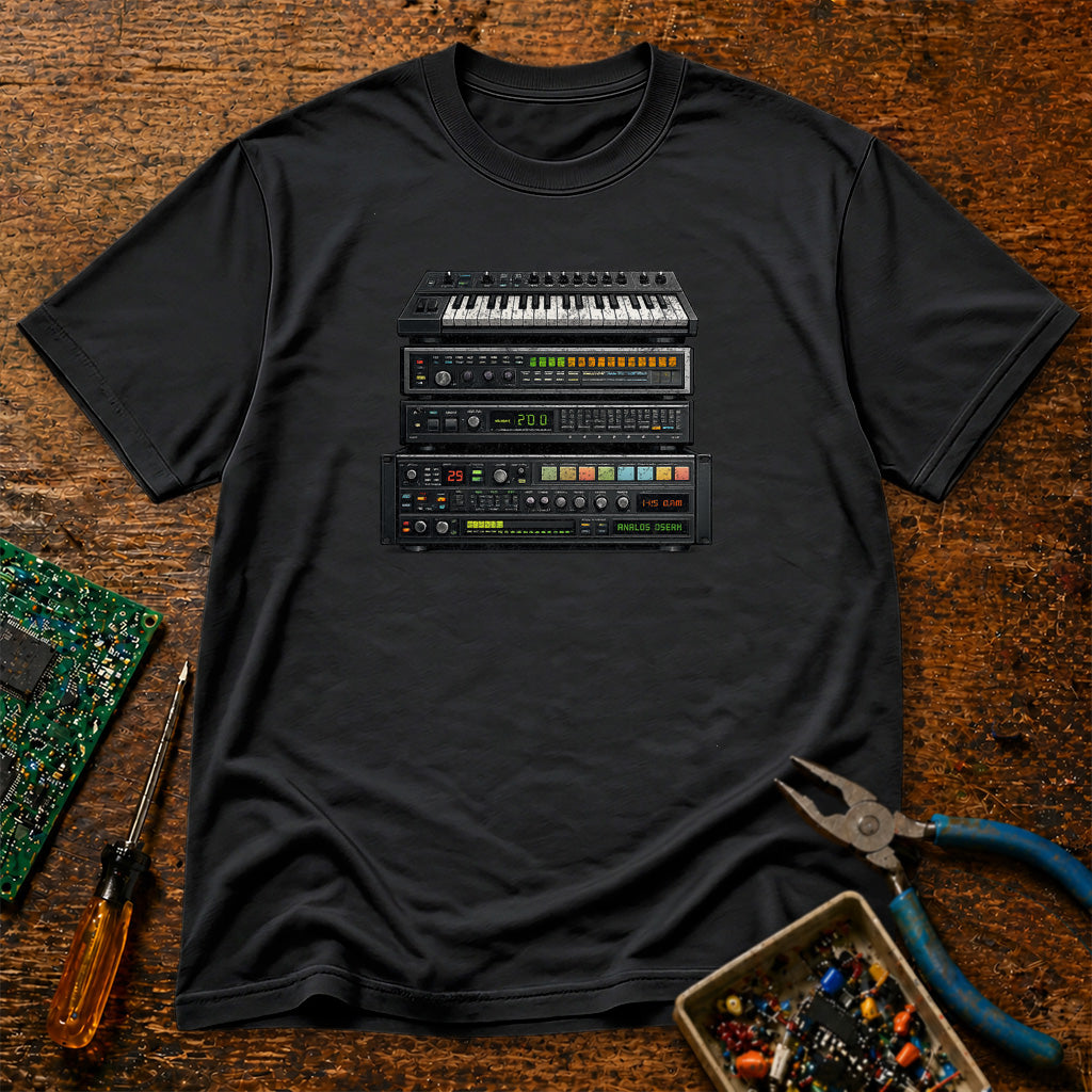 Synth Stack Retro Tech T-Shirt
