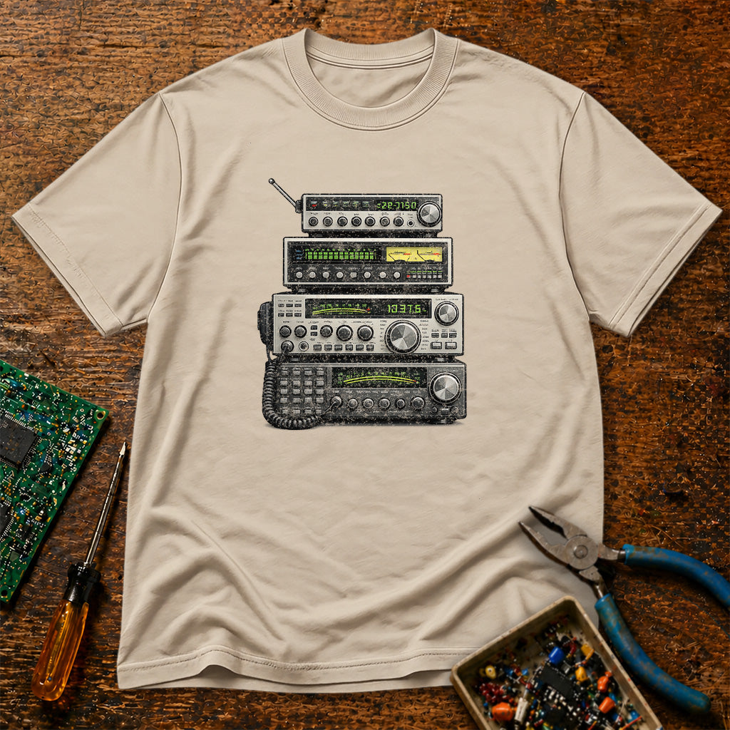 Ham Radio Stack Retro Tech T-Shirt
