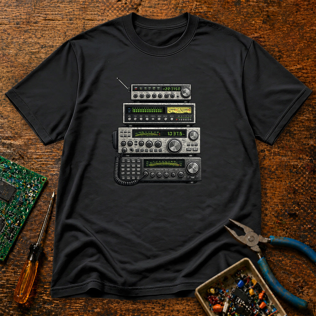 Ham Radio Stack Retro Tech T-Shirt