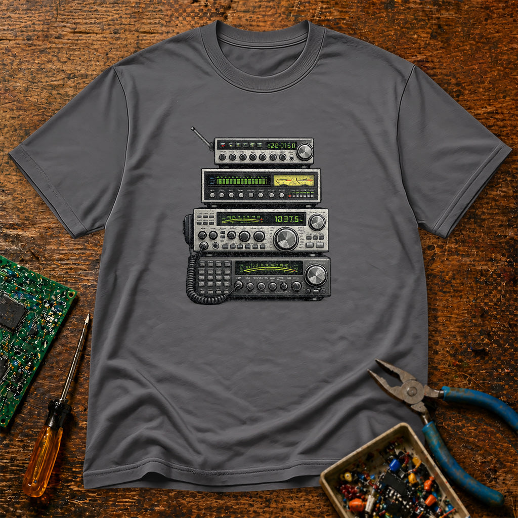Ham Radio Stack Retro Tech T-Shirt