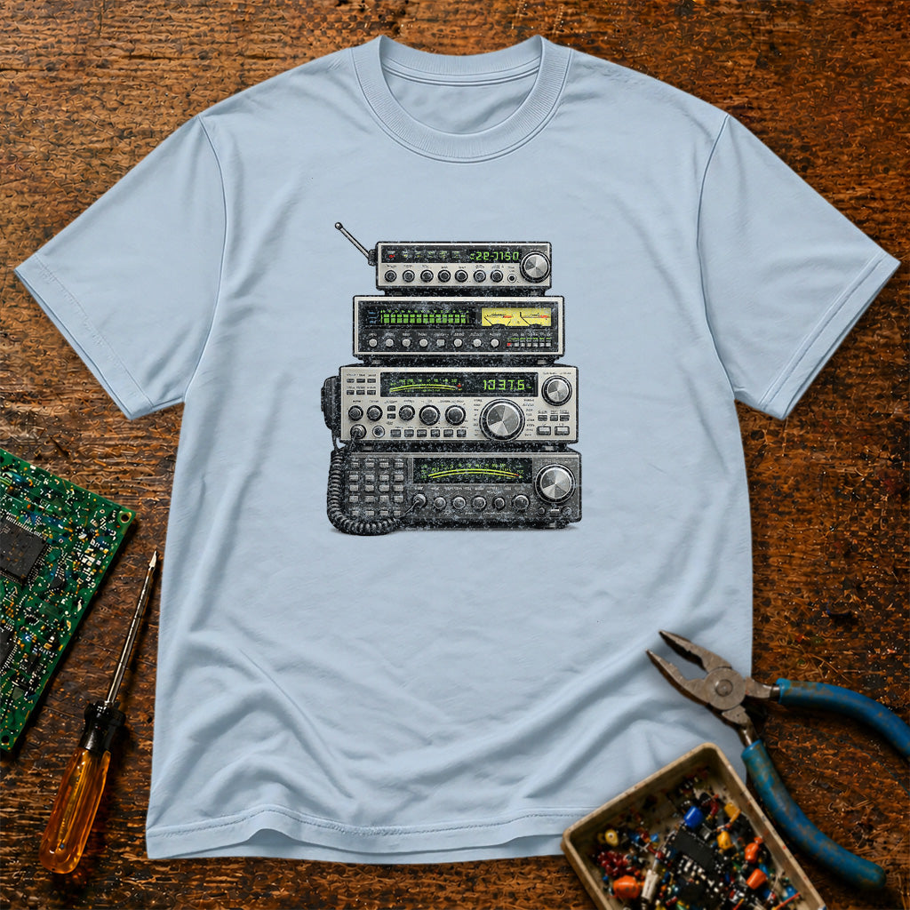 Ham Radio Stack Retro Tech T-Shirt