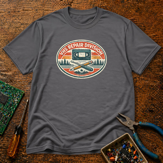 VHS Repair Division Retro Tech T-Shirt