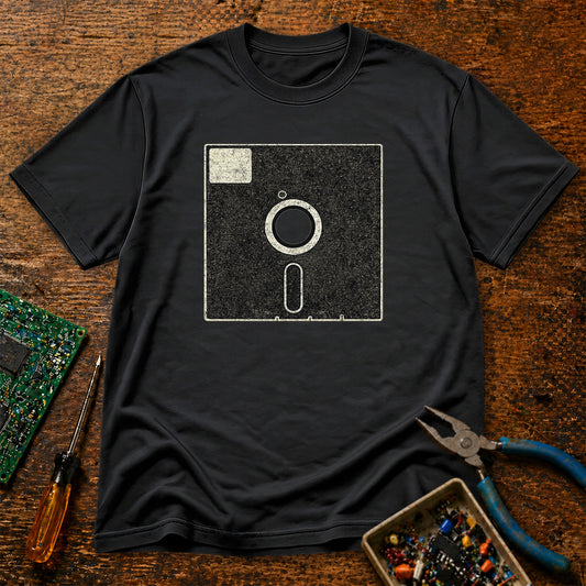 8-5 Inch Floppy Disk Retro Tech T-Shirt
