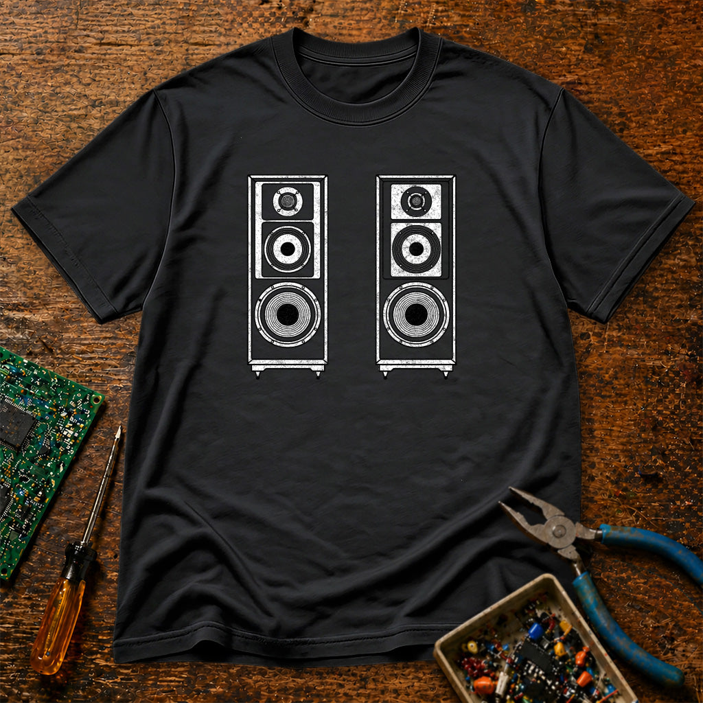 Stereo Speakers Retro Audio T-Shirt
