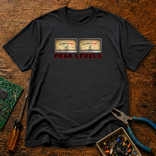 Peak Level Meters Retro Audio T-Shirt