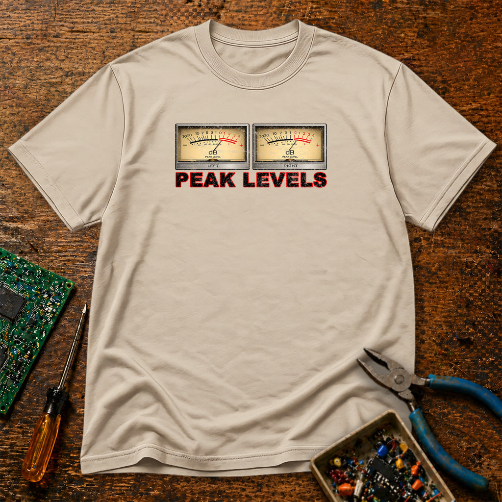 Peak Level Meters Retro Audio T-Shirt