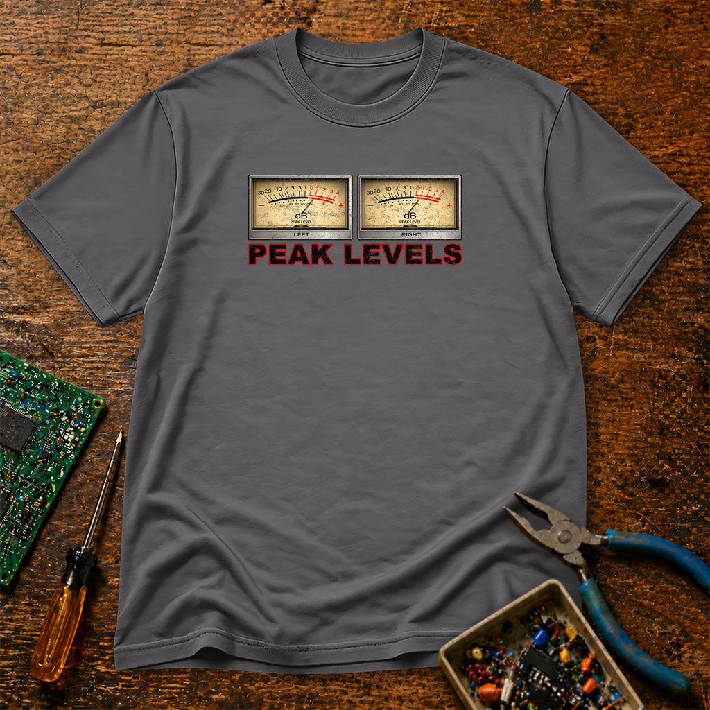 Peak Level Meters Retro Audio T-Shirt
