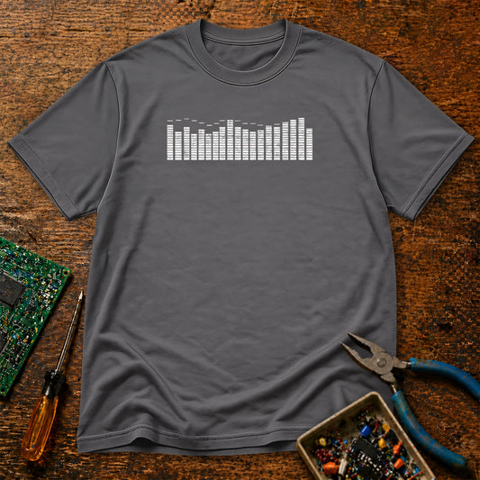 Audio EQ White Retro T-Shirt
