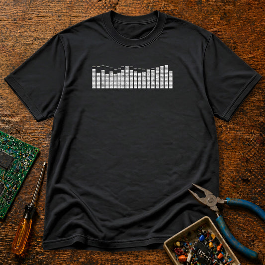 Audio EQ White Retro T-Shirt