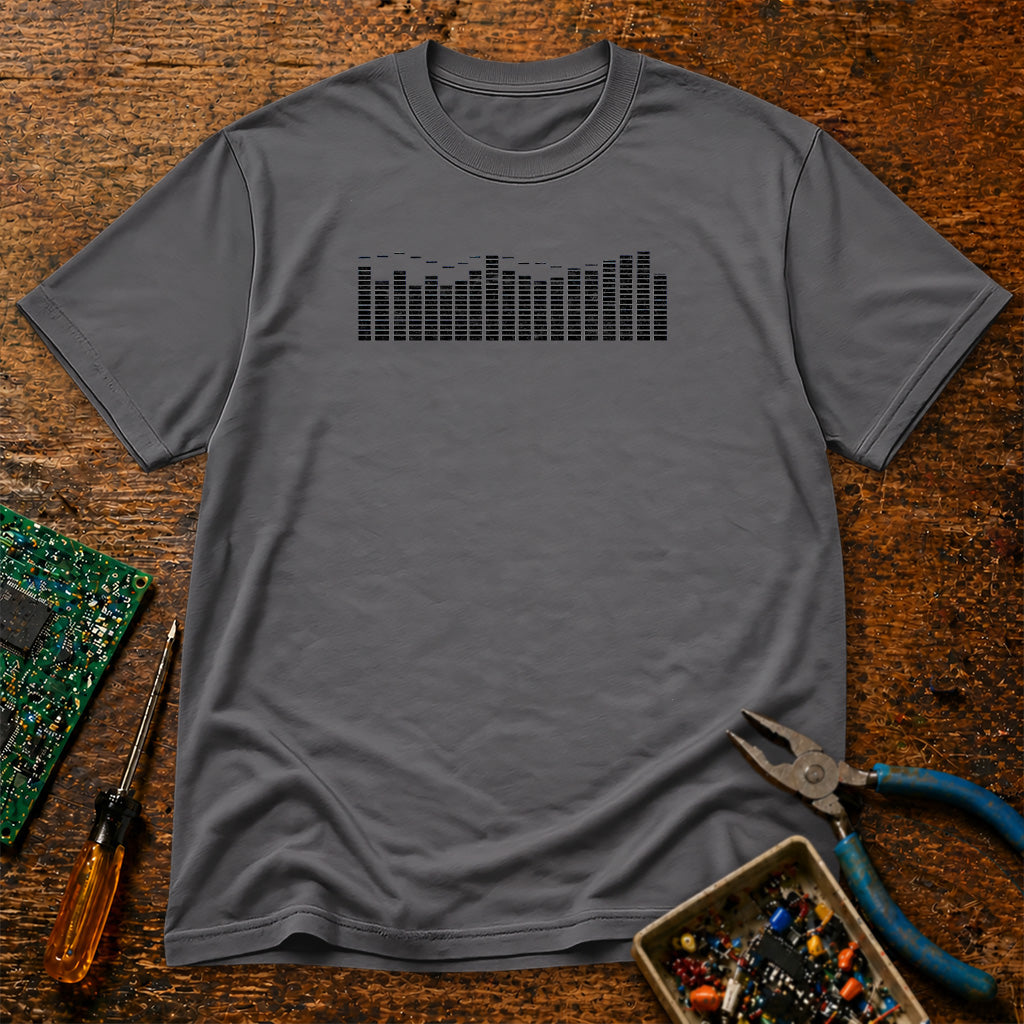 Audio EQ Black Retro T-Shirt
