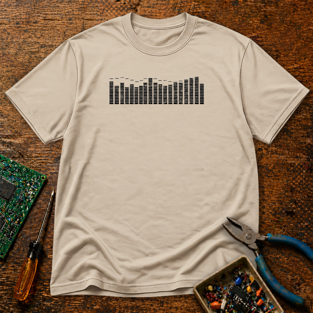 Audio EQ Black Retro T-Shirt