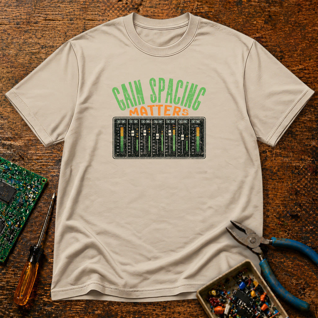 Gain Spacing Matters Retro Audio T-Shirt