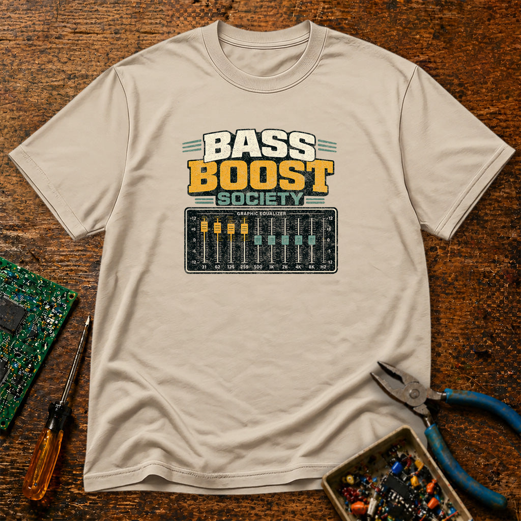 Bass Boost Society Retro Audio T-Shirt