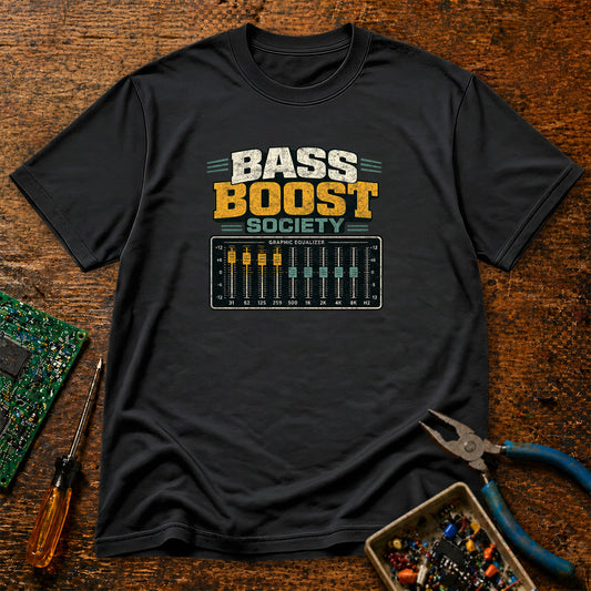 Bass Boost Society Retro Audio T-Shirt