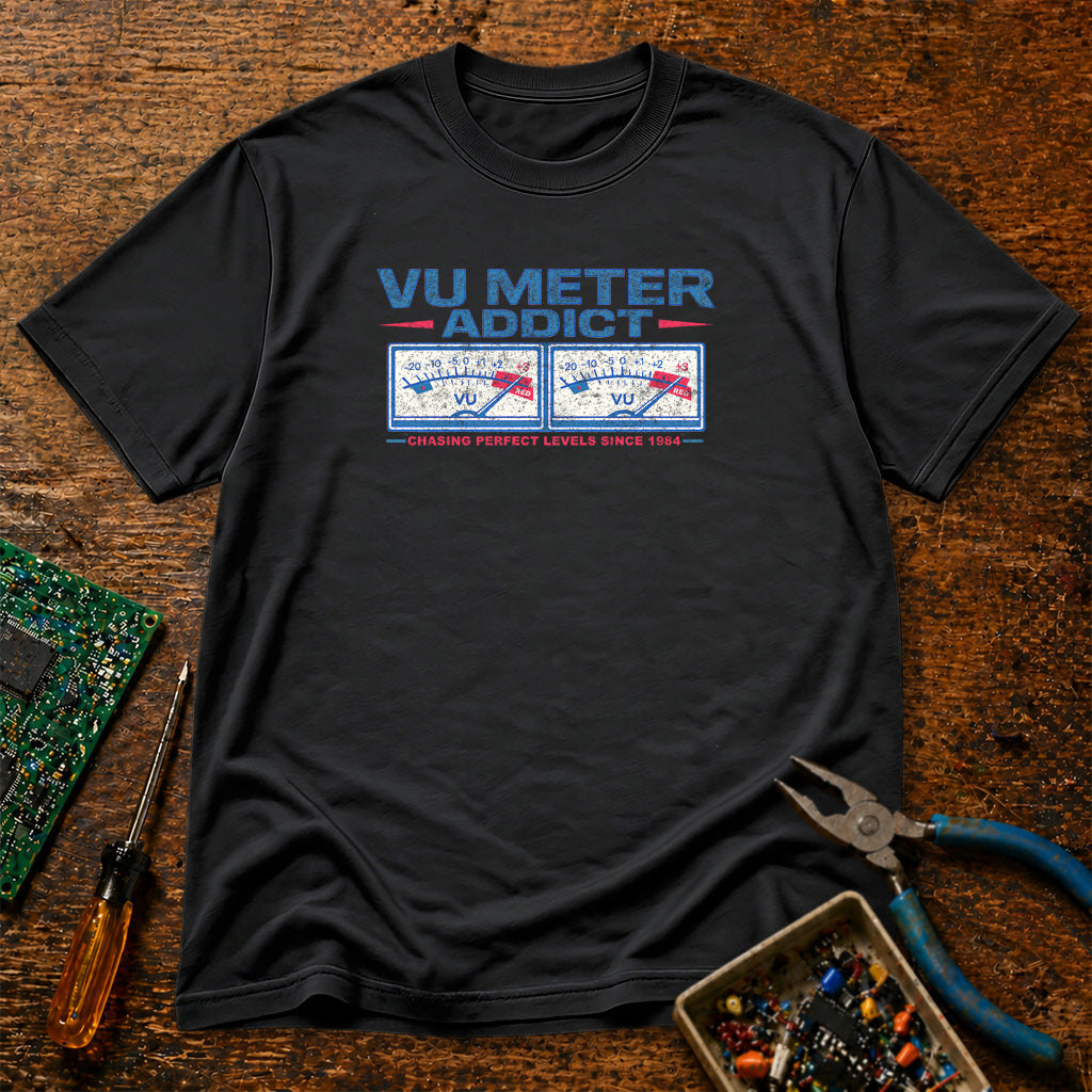VU Meter Addict Retro Audio T-Shirt