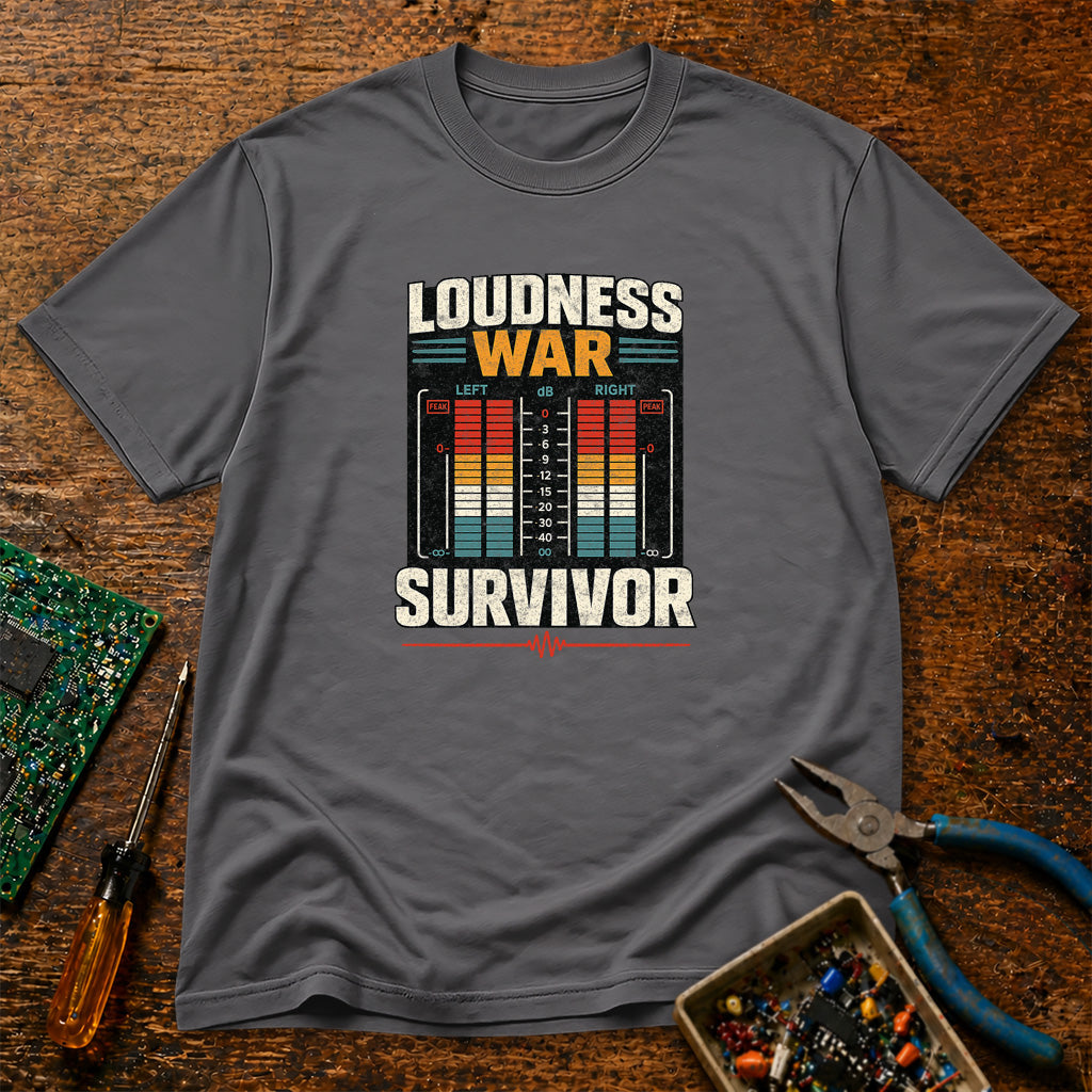 Loudness War Survivor Retro Audio T-Shirt
