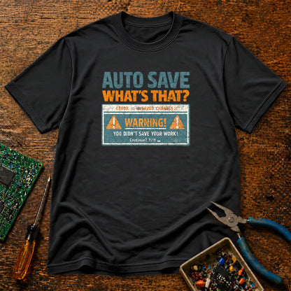 Auto Save What's That Retro Tech T-Shirt