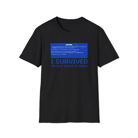 I Survived The Blue Screen Of Death Retro T-Shirt